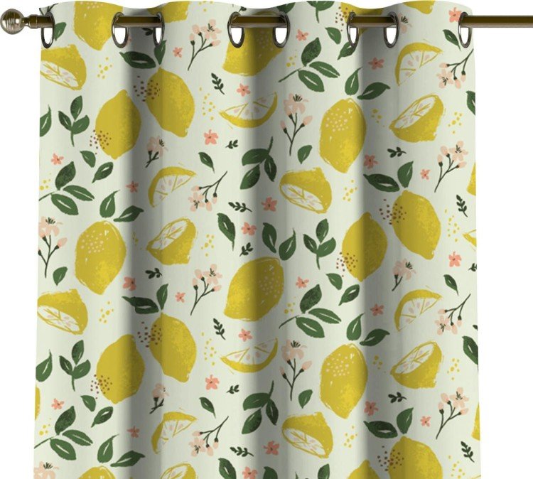Комплект штор на люверсах «Сочные лимоны»