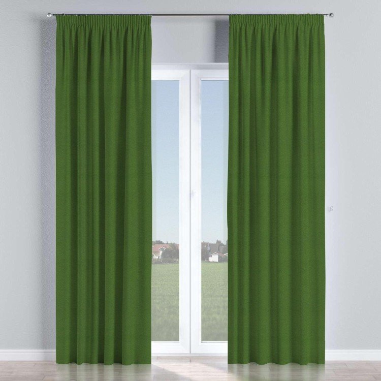 Комплект штор на тесьме 2 шт, цвет зелёный перламутр, от 130 см
